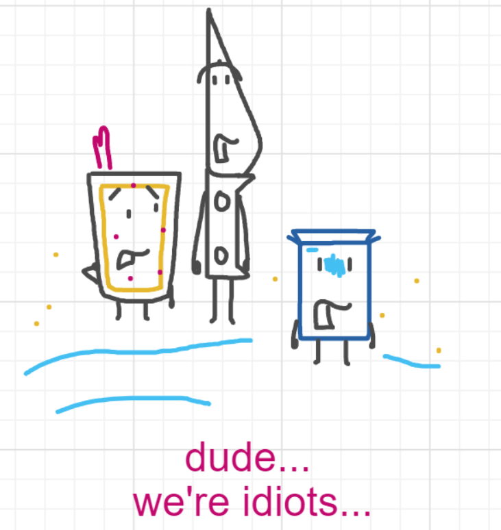 A panel from Ready Oar Knot, episode three of the Board Boards object show by Furretwalk/WalkingFurret.